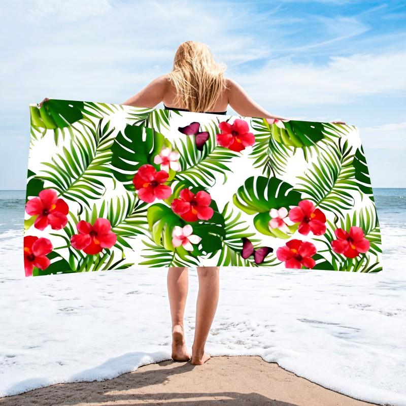Microfiber Beach Towel Quick Dry Printed Large Size 70x140cm 90x180cm Surfing Pool Travel