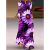 Summer Print Long Dress Women Beach Holiday Loose 3D Skirt
