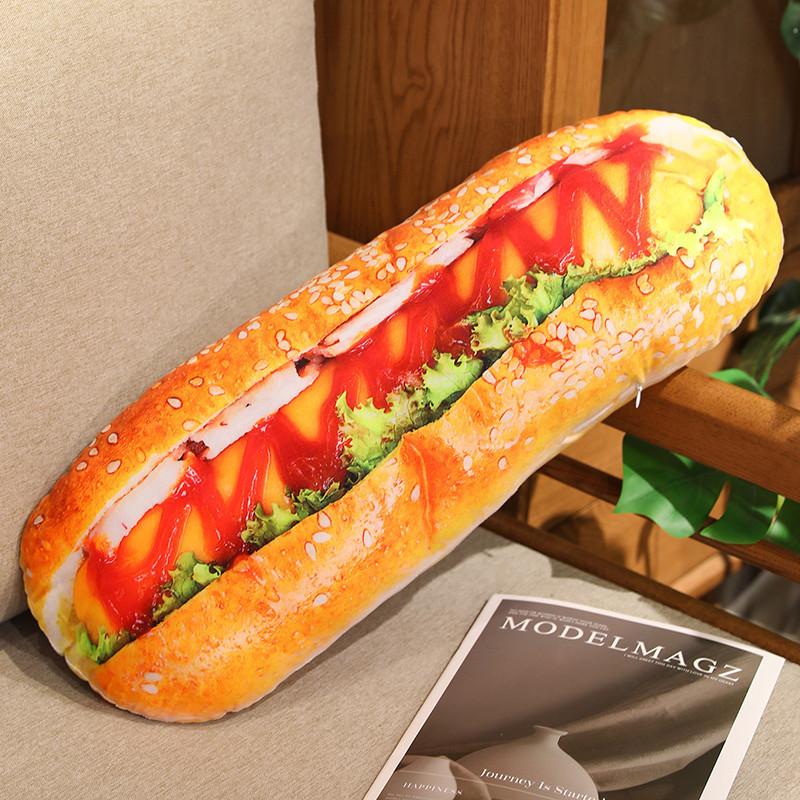 Cartoon Croissant Throw Pillow Plush Toy Doll Twist Bread Hot Dog Doll Home Pillow Doll