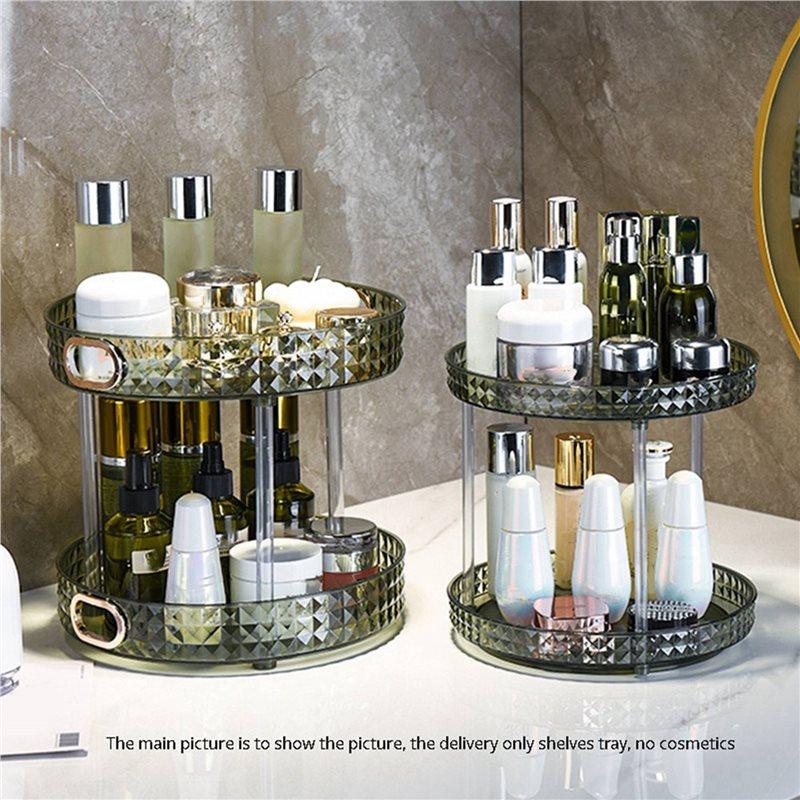 A84X-Makeup Holder Makeup Organizer Ins Desktop Finishing Perfume Tray Bathroom Skin Care Products Rack L B