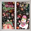 Removable Christmas Pvc Static Sticker Santa Window Stickers Beautify Snowflake Wall Decals New Year Party Glass Dress Up