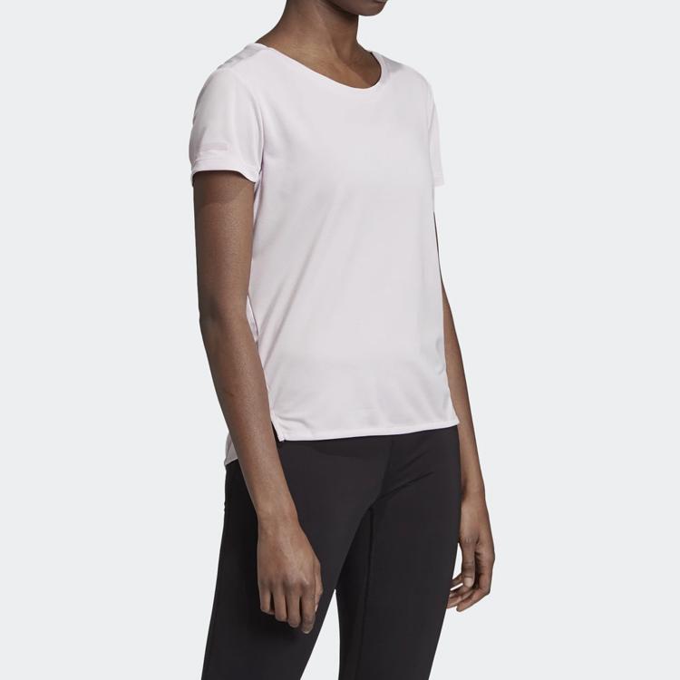 adidas Training Sports Round Neck Short Sleeve T-Shirt Women Tops Sky-Blue EI6384