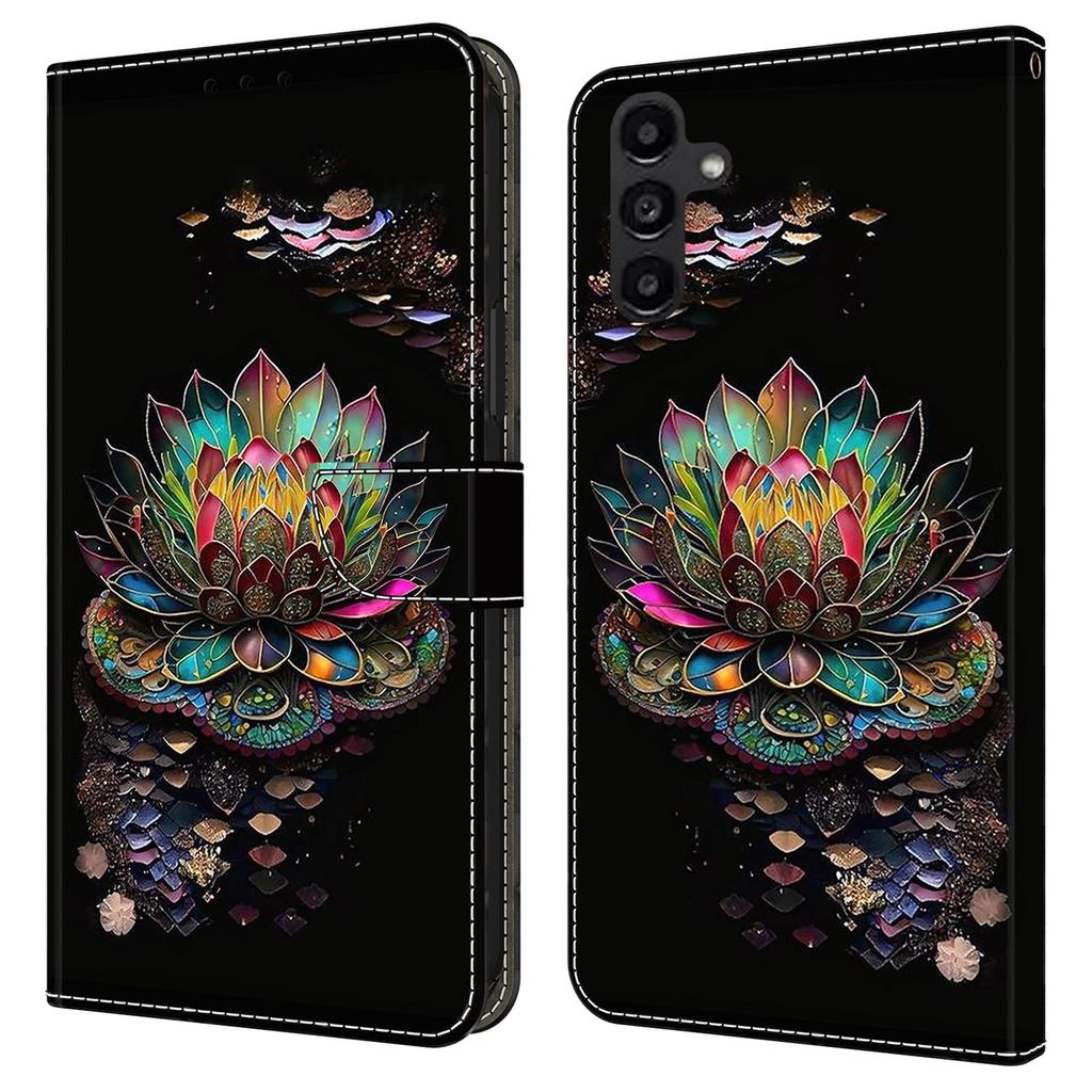For Samsung Galaxy A14 4G/5G Case Pattern Printed Protective Cover TPU+PU Leather Flip Phone Case
