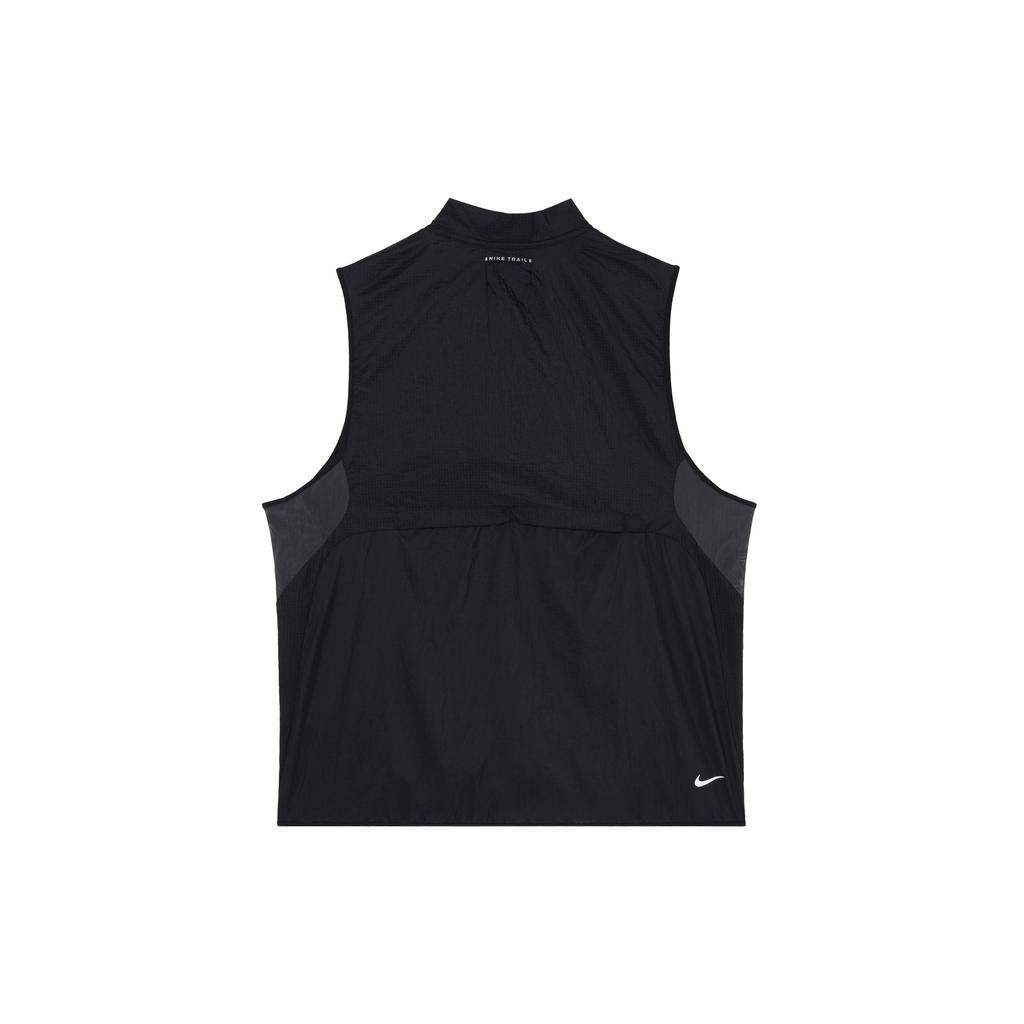 Nike Trail Aireez Lightweight Woven Comfortable Zip Vest Men Vests Black Coal-Black Summit-White FN4005-010