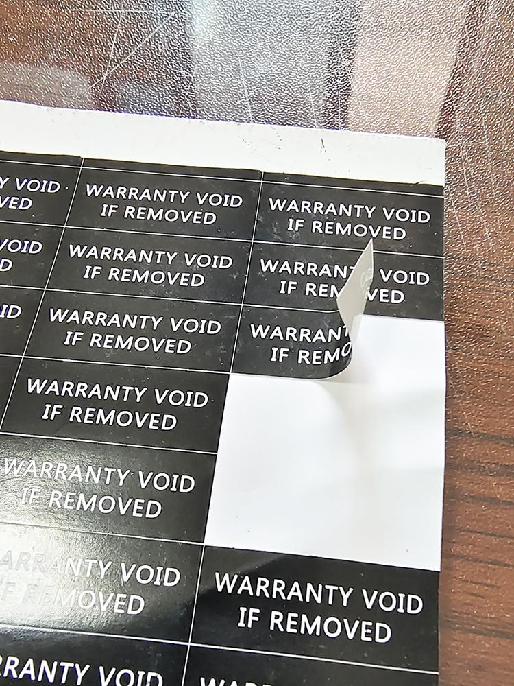 80pcs 25x10mm WARRANTY VOID IF REMOVED Brittle Paper Security Seal Open Indicator Tamper Evident Removal Proof Protection Band
