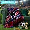 Custom Name Blanket Houston-Texans Artwork Blanket Bedding Blanket for Travel, Camping, Living Rooms, Offices, Sofas, Fan Christmas gift