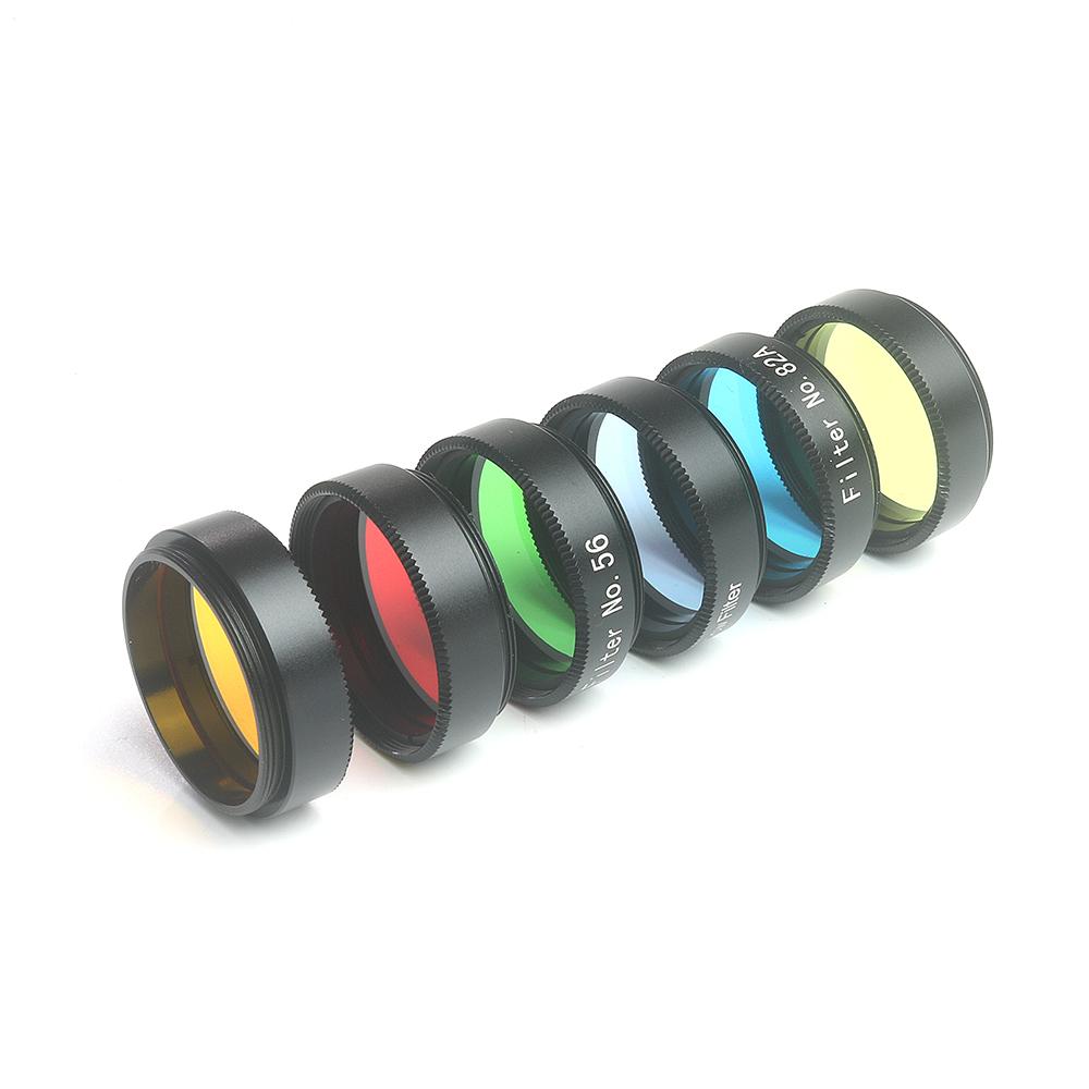 EYSDON 1.25" Astro Color Filters for Astronomical Telescopes Eyepiece Planets Nebula Photography Moon&SkyGlow #23A #56 #21 #82A