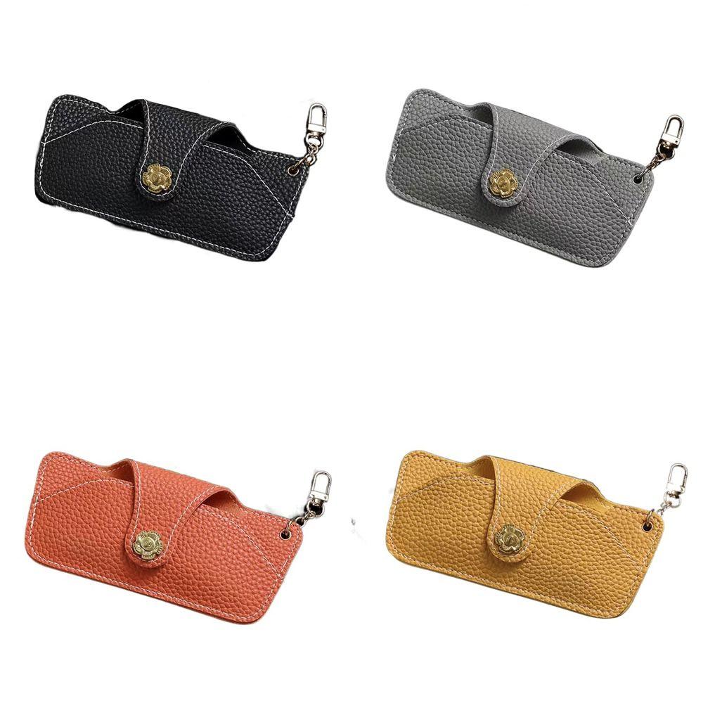 Holder Eyeglasses Protective Box PU Leather Sunglasses Bag Camellia Glasses Case Eyewear Holder