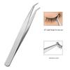 Stainless Steel Short Tip Eyelash & Eyebrow Tweezers Holder