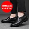 Herren Lederschuhe Business Schuhe Slipper Unsichtbare Innere Höhenerhöhung Herrenschuhe 6/8 CM Hochzeitsschuhe Große Größe 36-47