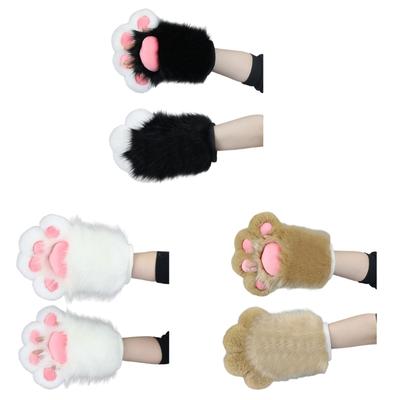 Oversized Cat Paw Handmade Animal Furry Devil Gloves Fursuit for Masquerade