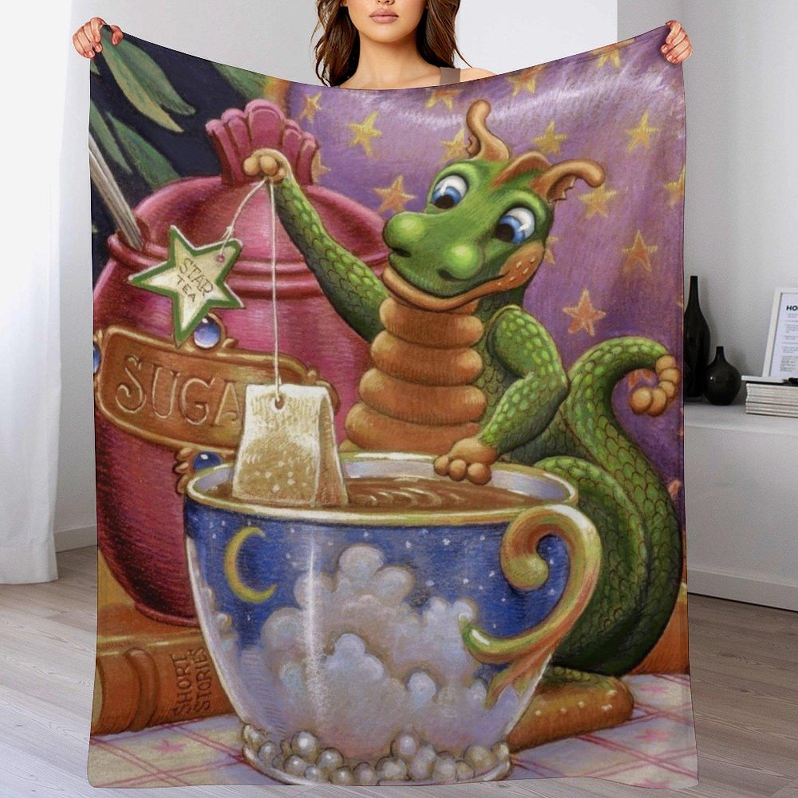 

Afternoon Tea Throw Blanket Ultra Soft Flannel Fleece Blanket for All Seasons 102x76cm(40x30in)