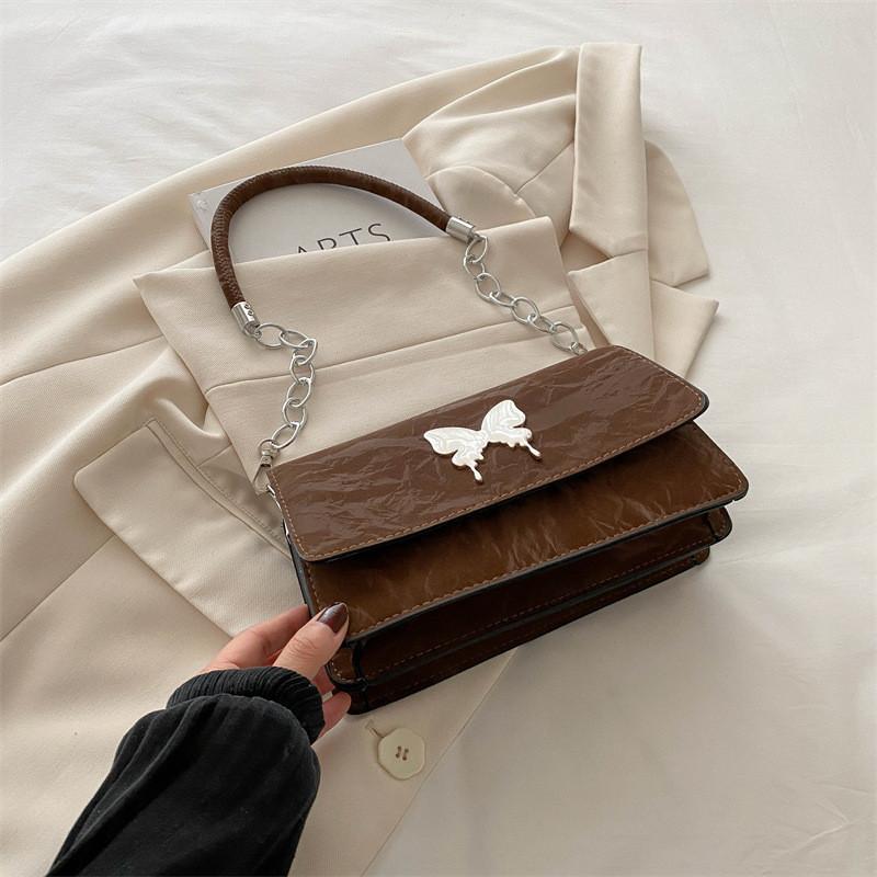 Trendy Butterfly Element Pu Leather Shoulder Bag For Women Spring Summer 2024