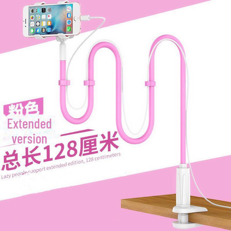Líný držák na mobilní telefon: Kreativní spirálový stolní a noční prodlužovací kabel pro živé vysílání