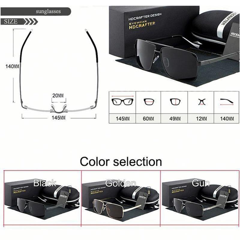 Stylish Black Polarized Aviator Men Glasses Ideal For Outdoor Sports And Driving