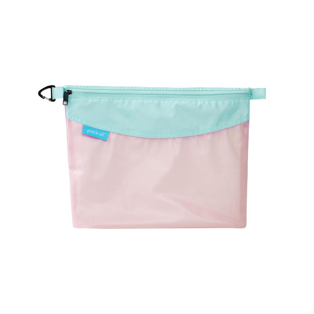 Pack All Mesh Cosmetic Zippered File Small Item Travel Cosmetic Storage Document Business Travel Office Stationery Pouch, Pouch, Lightweight,