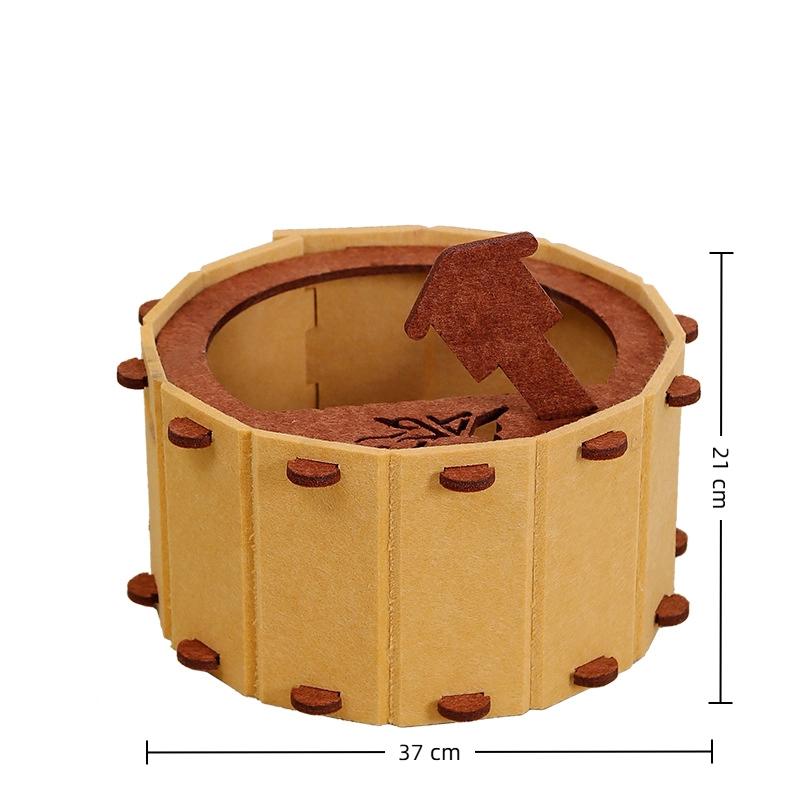 Hot Spring Felt Cat Nest Semi-Enclosed Large Space Felt Kitten Beds Wear-Resistant Cat House Hiding Cave Pet Cat Bed Furniture