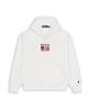 Flag Fleece Hoodie - White