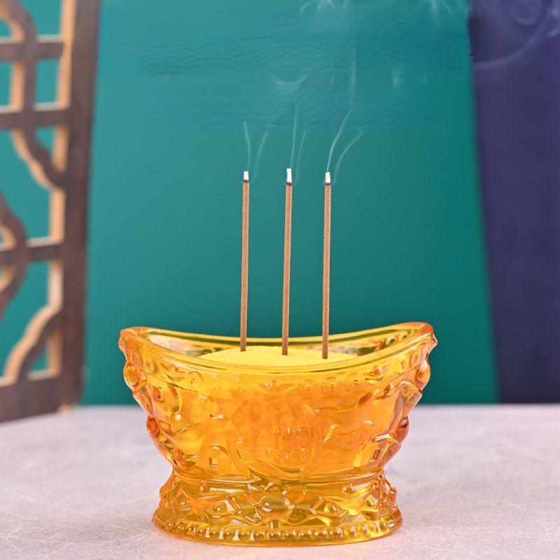 1pcs Incense Burner Aromatherapy Stove The God of Wealth and Guan Gong Worship Ornament Home Worship Buddhist Supplies