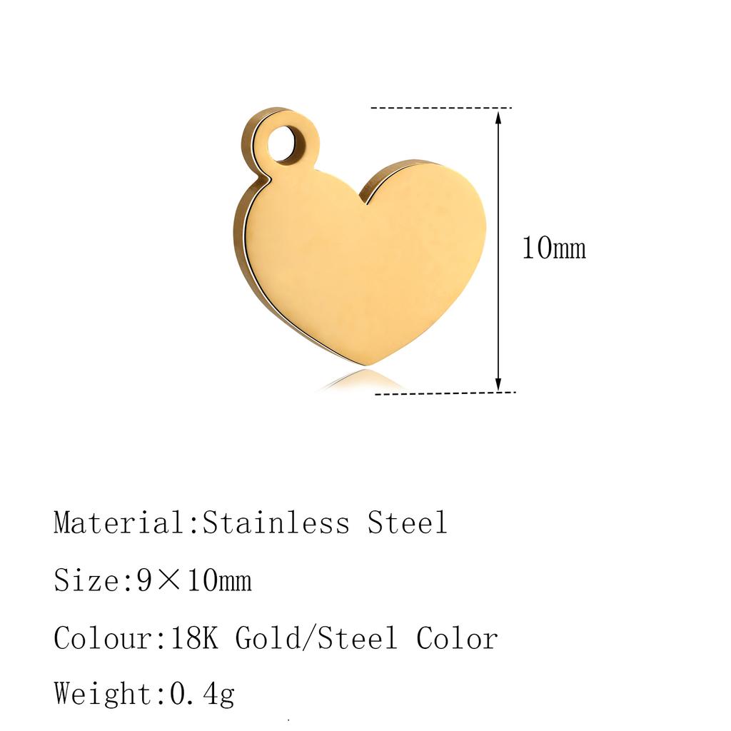 5PCS Mini Star Moon Charms For Making Necklace Bracelet Pendants Findings stainless steel Flower Love Charm DIY Handmade Jewelry