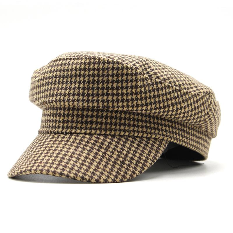 Season Hat Women S Ins Navy Hat Thousand Birds Retro British Cap Casual Versatile Beret M（56-58cm）