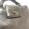 CHANEL Matelasse Turn lock Handbag Bag Backpack Hand Bag Calfskin Brown