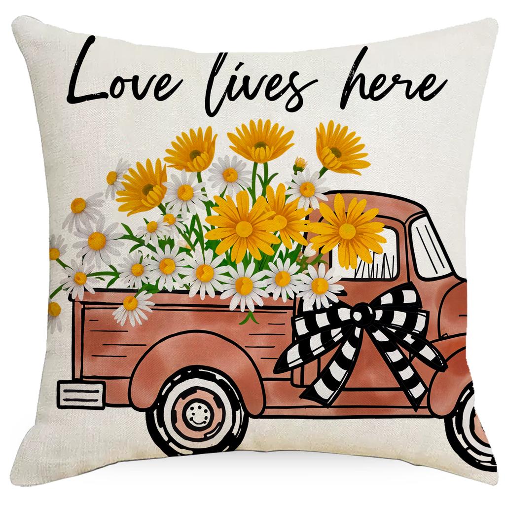 Summer Sunflower Sunflower Pillowcase Pillowcase Home Decoration Sofa Pillowcase