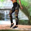Yoga-Outfit mit Elder-Print für Damen, modische 3D-gedruckte Workout-Leggings, Fitness, Sport, hohe Taille, lässige Yoga-Hose