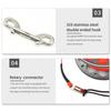 Scuba Diving Aluminum Alloy Spool Finger Reel 15M 30M with Stainless Steel Double Ended Hook for Cave Dive Equipment