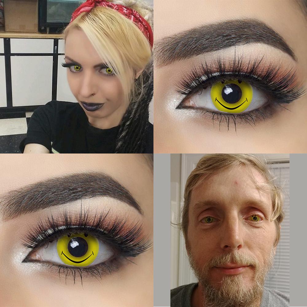 Buy 2pcs/pair Unique Colored Contact Lenses Halloween Contact Lenses at