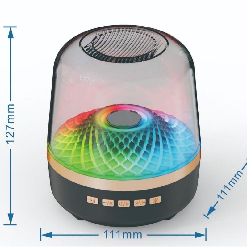 Huaxiangbei Subwoofer Glass 5 Bluetooth Speaker - GLASS Black Gold Classic Edition Speaker