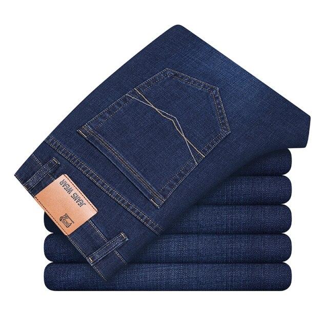 8 Modello Jeans Uomo 2021 Primavera Autunno Alta Qualità Business Casual  Pantaloni Denim Morbidi Dritti Pantaloni Uomo Grande Taglia Grande 28 -40  acquista in modo economico — spedizione gratuita, recensioni reali con foto  — Joom
