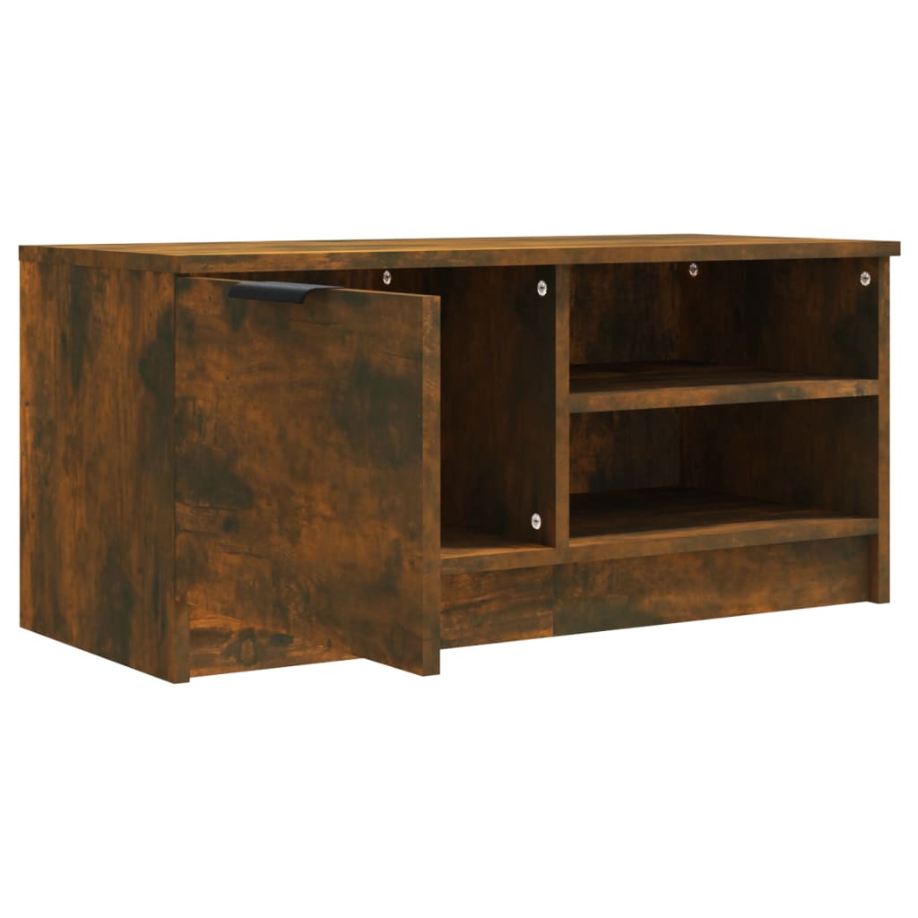 TV Cabinet Smoked Oak 80 x 35 x 36.5 cm Engineered Wood