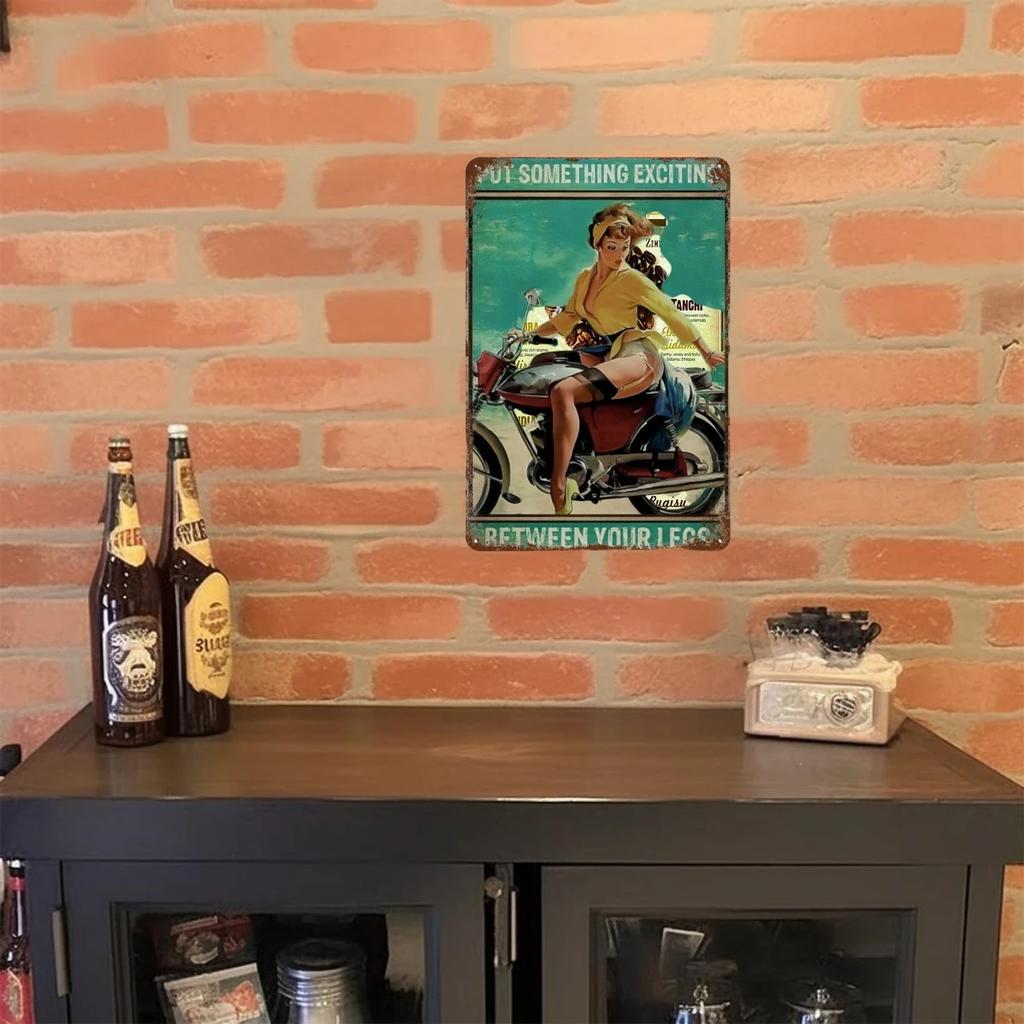 Vintage Metal Tin Sign Midnight Lounge Pin Up Girl for Home Gass Bar Pub Kjøkken Garasje Restaurant Wall Deocr Plaque Signs