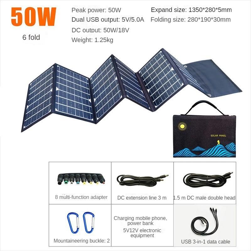 Foldable Solar Power Generation Board Portable ETFE Solar Panel Foldable Charging Bag Mobile Phone Fast Charging Board