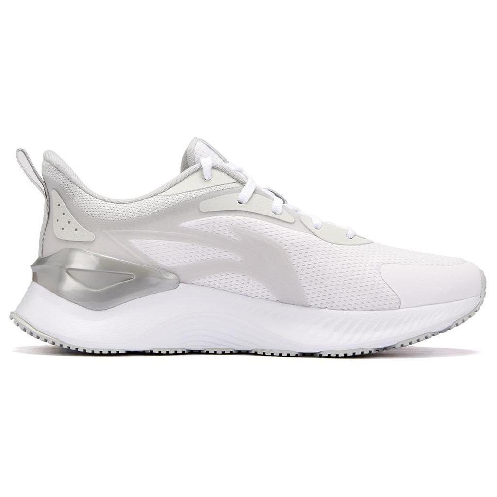 Li Ning YueYing 3.0 Cushioning Abrasion Resistant Breathable Low Top Running Shoes Women's White Gray ARHU024-4