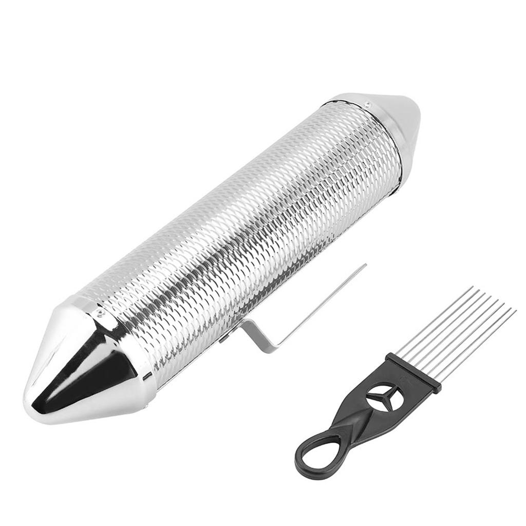 Durable Stainless Steel Metal Guiro Musical Percussion Instrument with Scraper