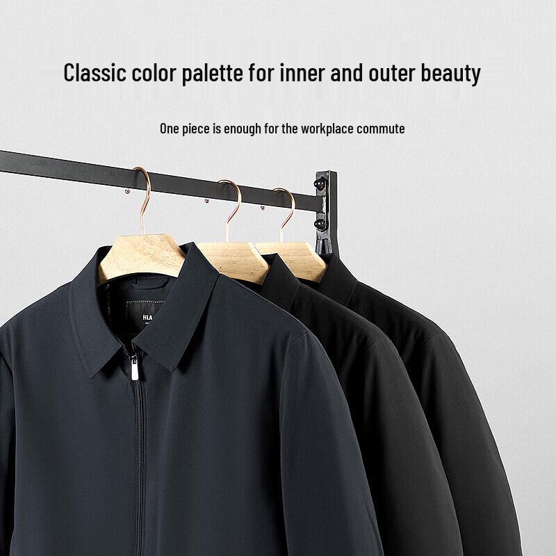 HLA Men's Executive Lapel Down Jacket