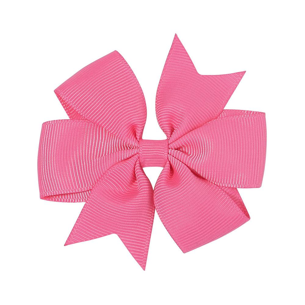 20Pcs Children Hair Clip Bow Hair Clip Sweet Princess Hair Clip Tailcoat Ribbed Satin Ribbon Baby Hair Accessory