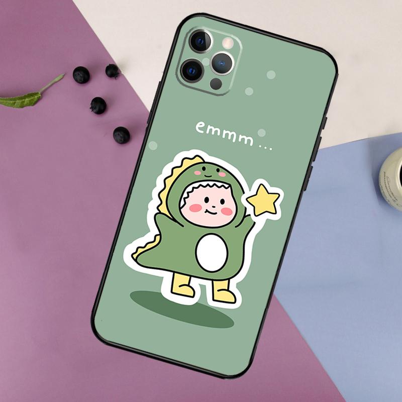 Green Aesthetic Phone Case For iPhone 16 15 14 13 12 11 17 Pro Max 13 Mini 16 Plus 16e 17 Air Bumper Cover