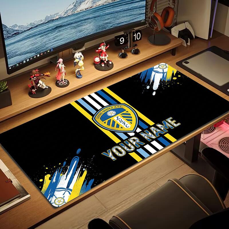 Leeds United FC Print Cushion Non-slip Laptop Tablet Big Mousepad XXL Mat Mini PC Playmat With Lock edge