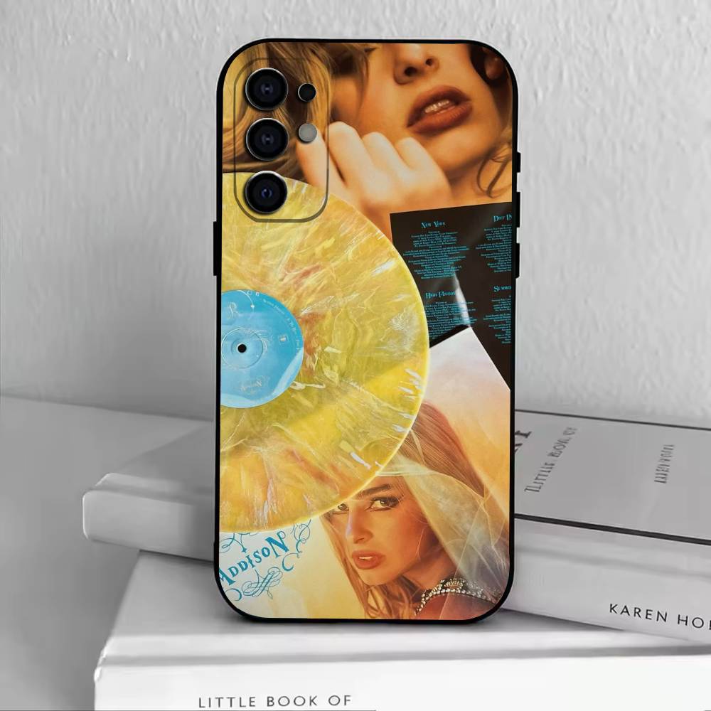 

Singer-Addison Rae Phone Case Black Silicone Soft For Samsung S25,S24,S21,S22,S23,S30,Ultra,S20,Plus,Fe,Lite Samsung S24ULTRA