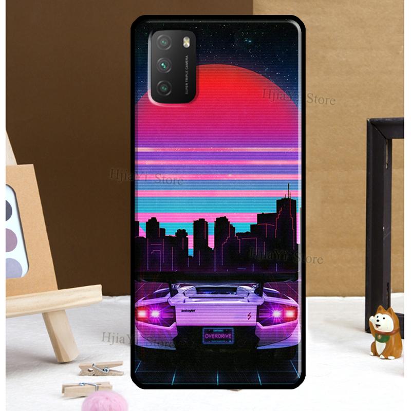 Neon Retrowave 80s vintage art Case For POCO F3 M4 M3 X4 GT X3 Pro Cover For Xiaomi Mi 12 Pro 12X Mi 11 Lite 10T 11T Pro