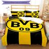 3pcs Borussia Dortmund Pattern Bedding Set Duvet Cover Set Includes Duvet Cover &pillowcases,perfect All Season Bedroom Decoration&gift