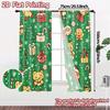 2pcs,Curtains Christmas Teddy Bear Gifts Trees (3) Popular Creative Curtains Durable 100% Polyester Fabric Curtains Outdoor