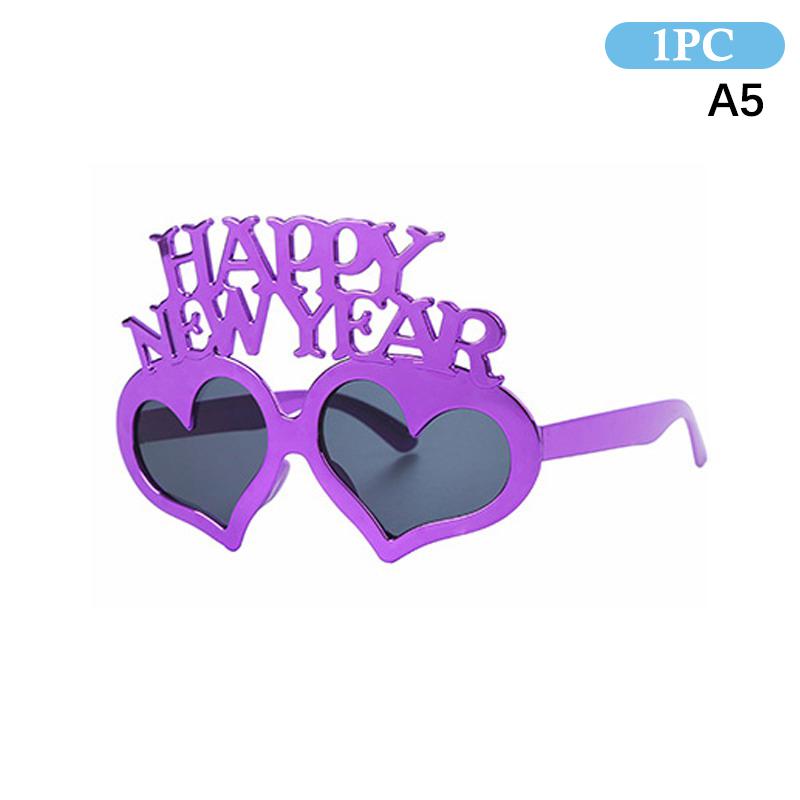 2026  Year'S Eve Party Glasses Multi-Color Fashionable Novelty Eyewear Photo Prop Party Decorations Christmas Gift