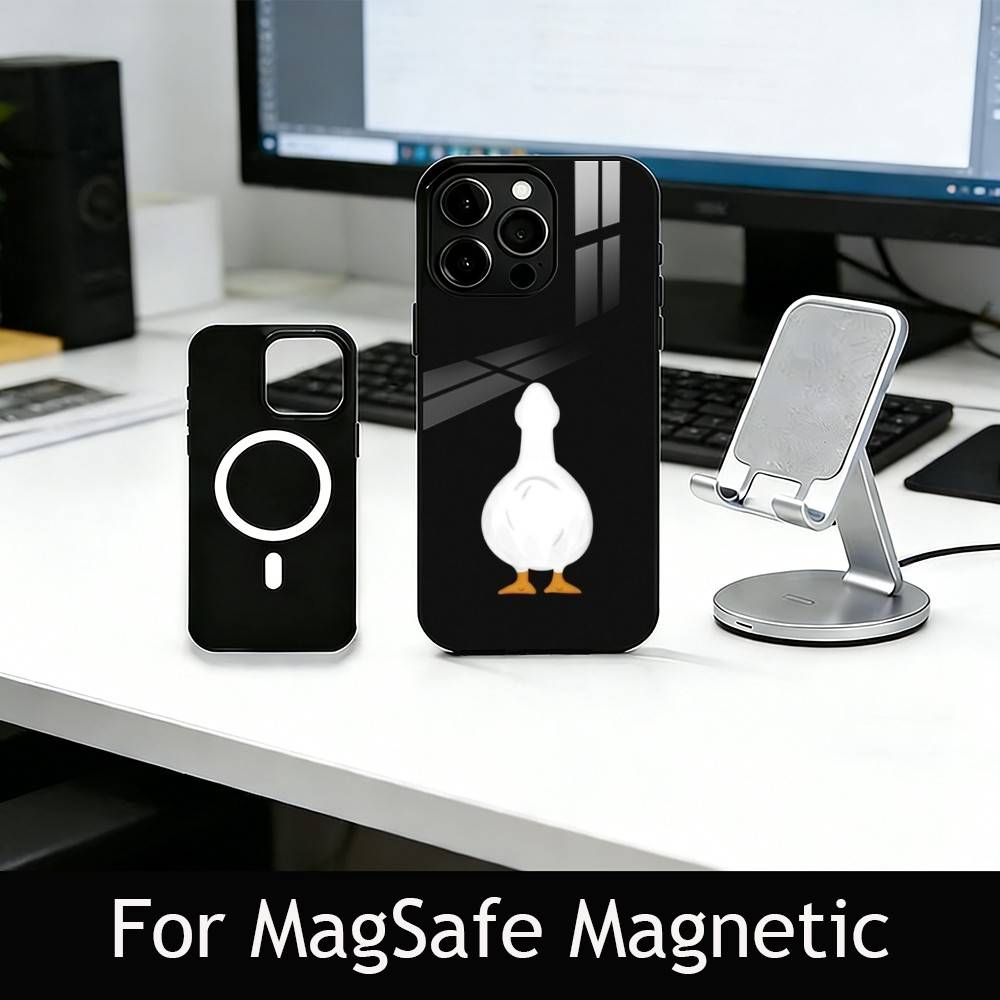 Duck Phone Case For iPhone17,16,15,14,13,12,11 Plus,Pro Magnetic with Magsafe Wireless Charging