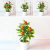 1PCS Artificial Bonsai Fake Plant Flower Potted Simulated Plastic Fruit Potted Plants Livingroom/Bedroom Home Garden Decorative