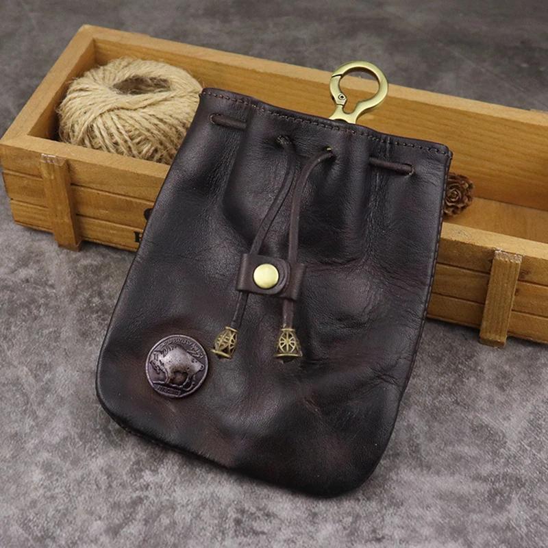 Artificial Leather Dice Bag Vintage Waist Bag Japanese Style Drawstring Pouch For D&D MTG RPG Table Games Gift Ideas Coin Purse