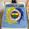 1 Stück Benutzerdefinierter Name FenerbaHEce Sportverein Gemustert Flanelldecke Für Alle Jahreszeiten für Heimdekoration Wärme und Komfort Geschenke Feiertagsgeschenk -HE136
